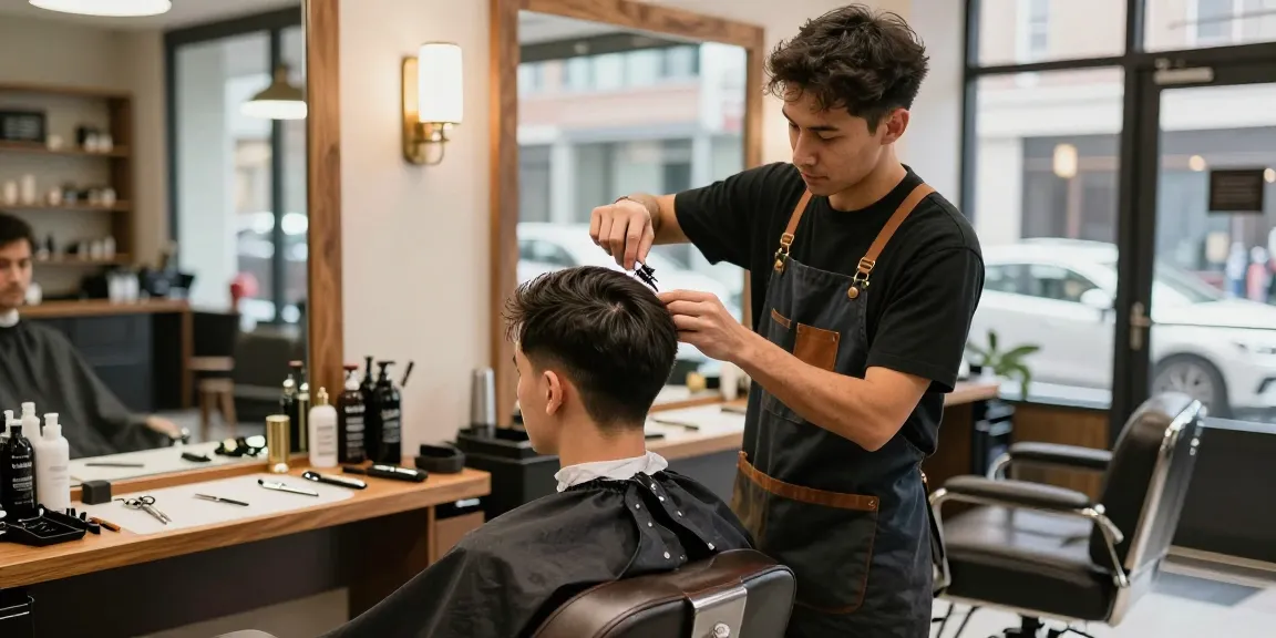 Experience precision grooming with rokok88 in a trendy barbershop setting, skilled barber, and premium tools.